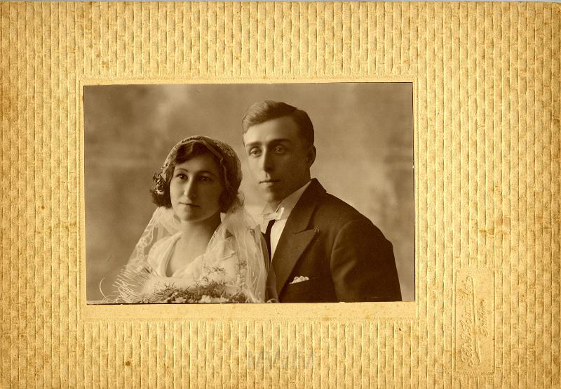 KKE 4533.jpg - Zdjęcie ślubne. Pawła Holickiego i Eugenii Kowalskiej, 1934 r.
